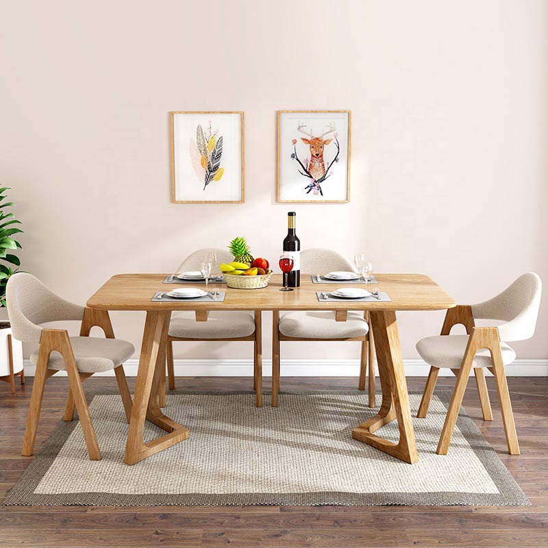 bàn ăn gỗ cao su cao cấp