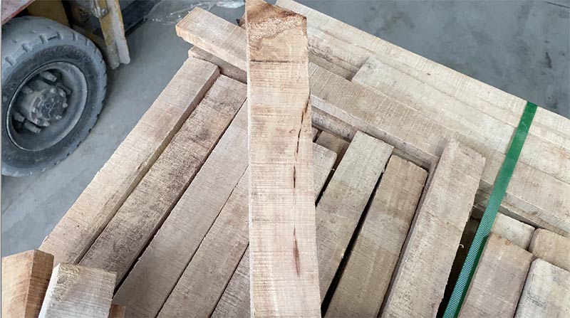 lỗi bị quầng trên gỗ cao su xẻ sấy