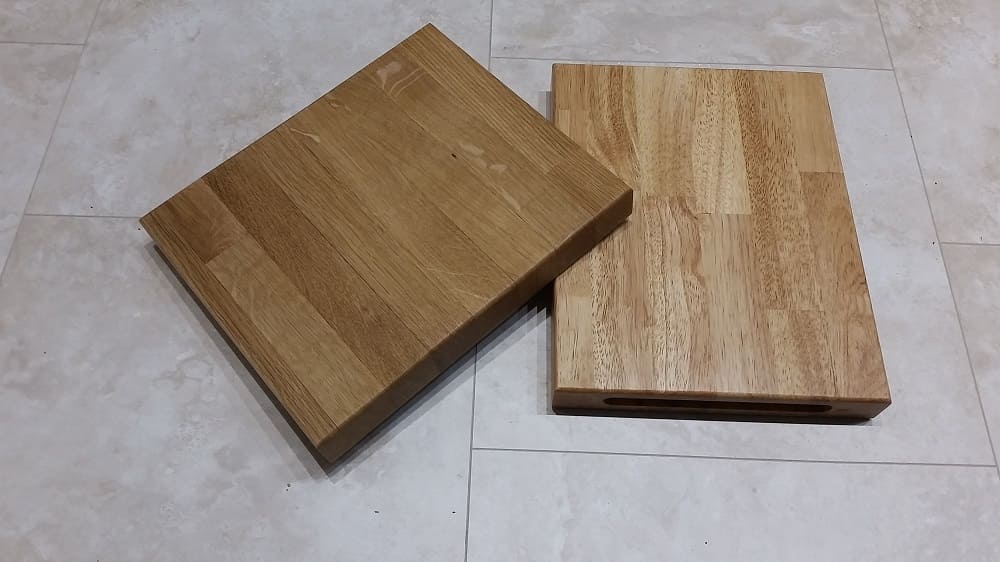 Gỗ cao su và gỗ sồi