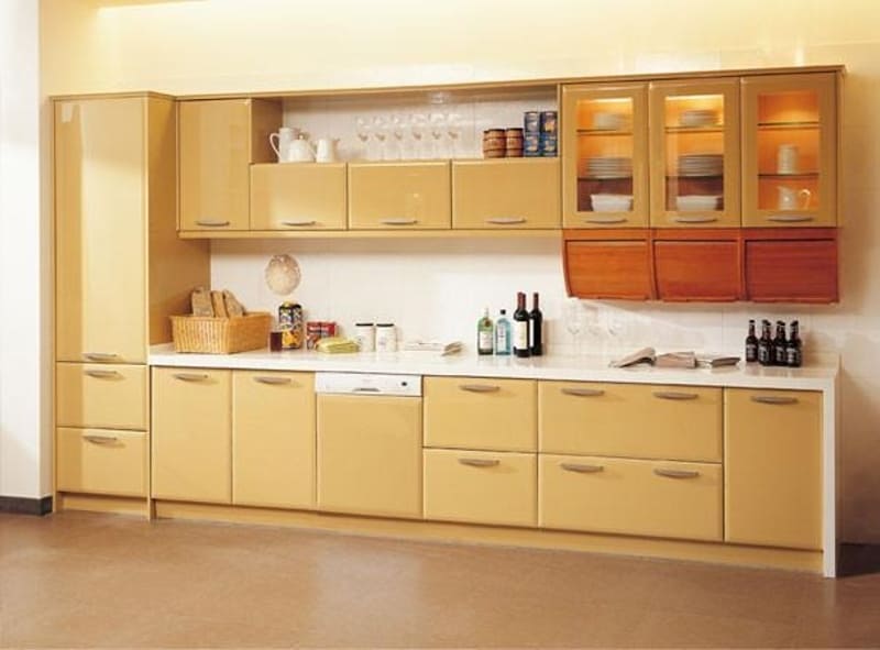 Tủ bếp nội thất mdf phủ veneer