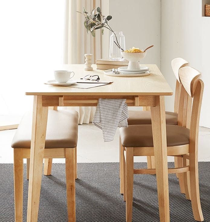 Phong cách bàn ăn gỗ thông hiện đại