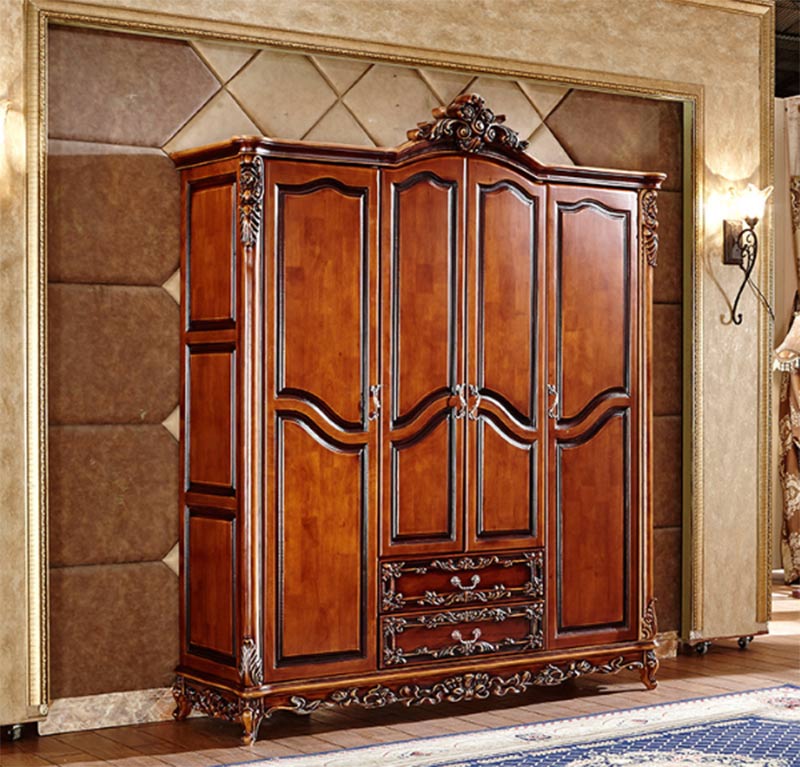 Mẫu 2: Tủ quần áo gỗ cao su