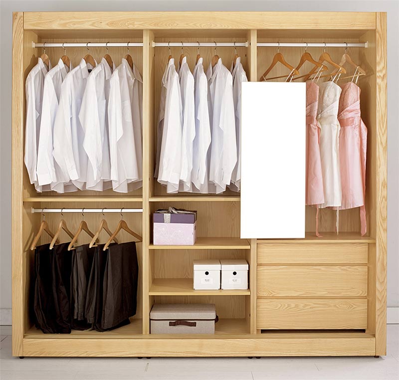 tủ quần áo gỗ cao su