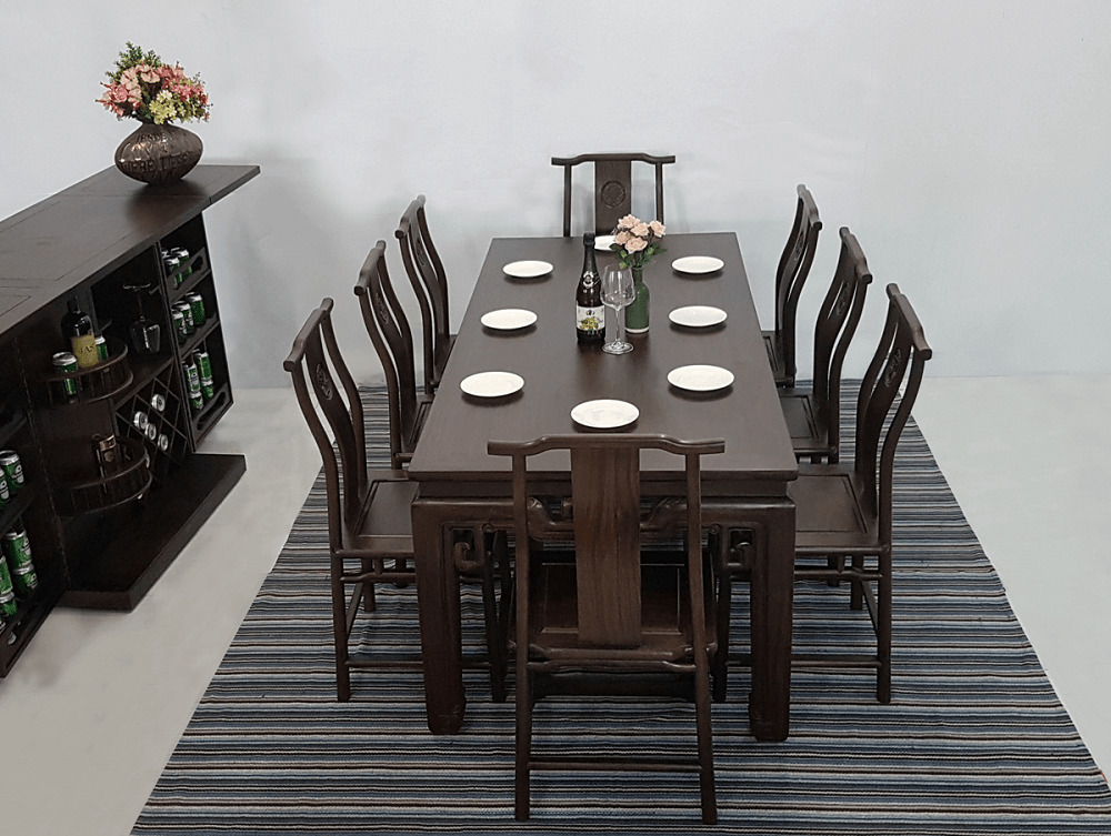 Bộ bàn ghế phòng ăn gỗ muồng đen