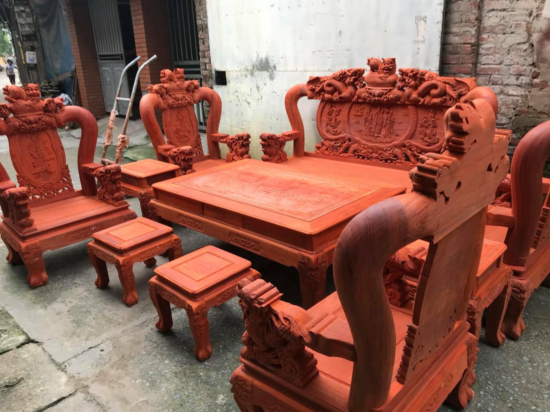 Bàn ghế phong khách gỗ hương