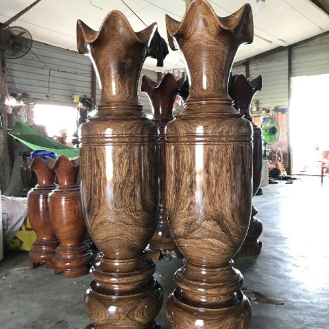 Chậu lục bình bằng gỗ ké đen
