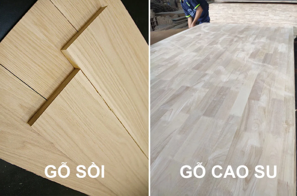 Gỗ sồi và gỗ cao su đều có ưu nhược điểm riêng