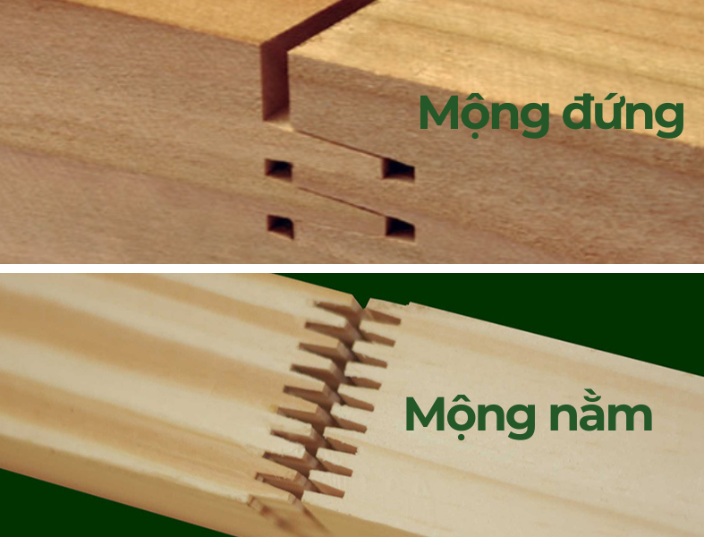 Finger mộng đứng và finger mộng nằm Finger mộng đứng và finger mộng nằm